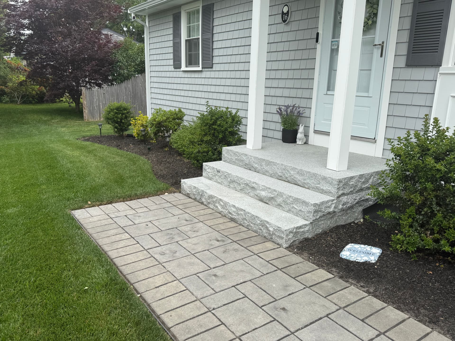 Granite Steps and Paver Walkway Installation in Dennis MA image