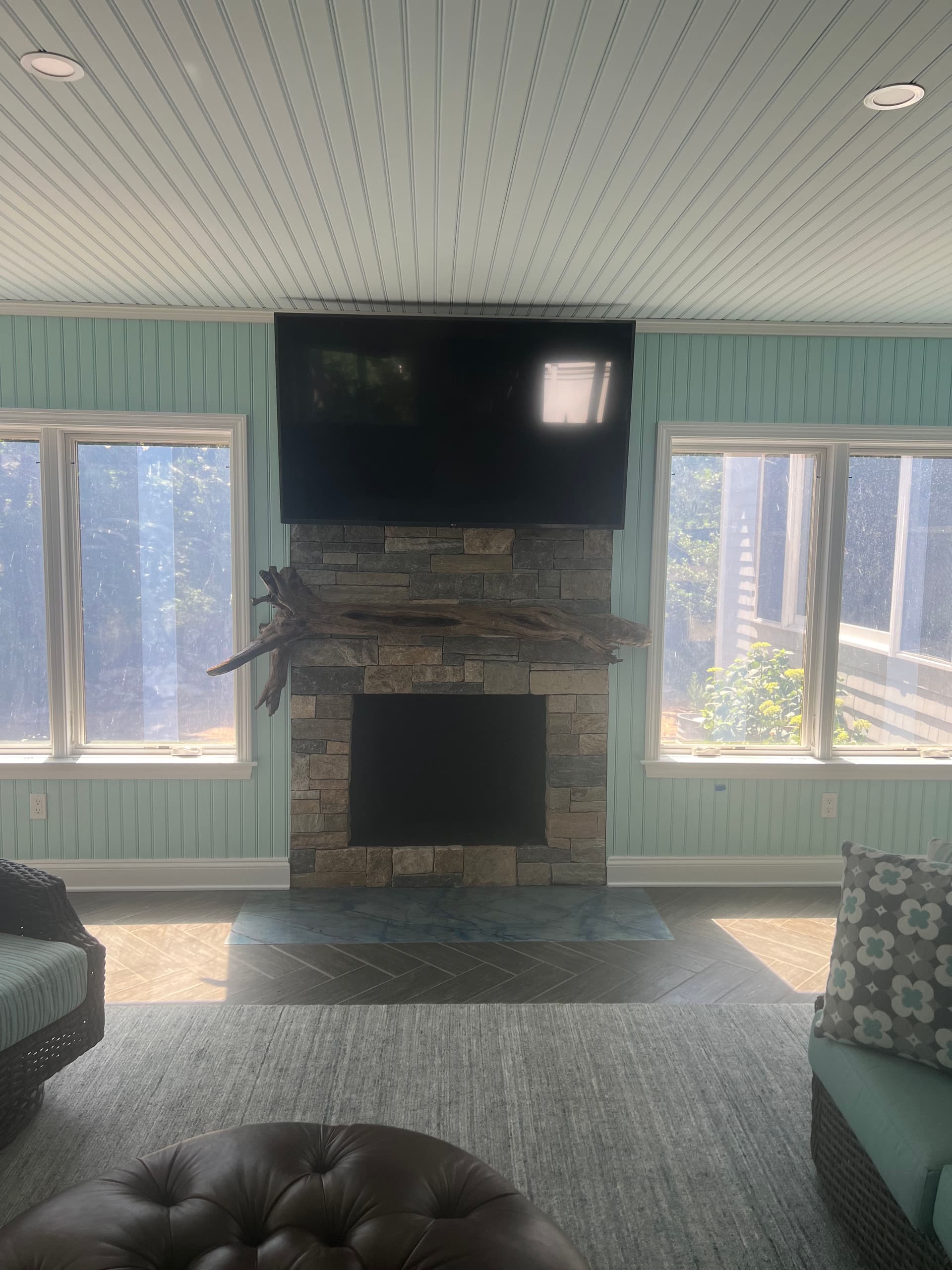 Gallery photos for Cape Cod Addition Gets a Full Stone Fireplace Build: Image #1