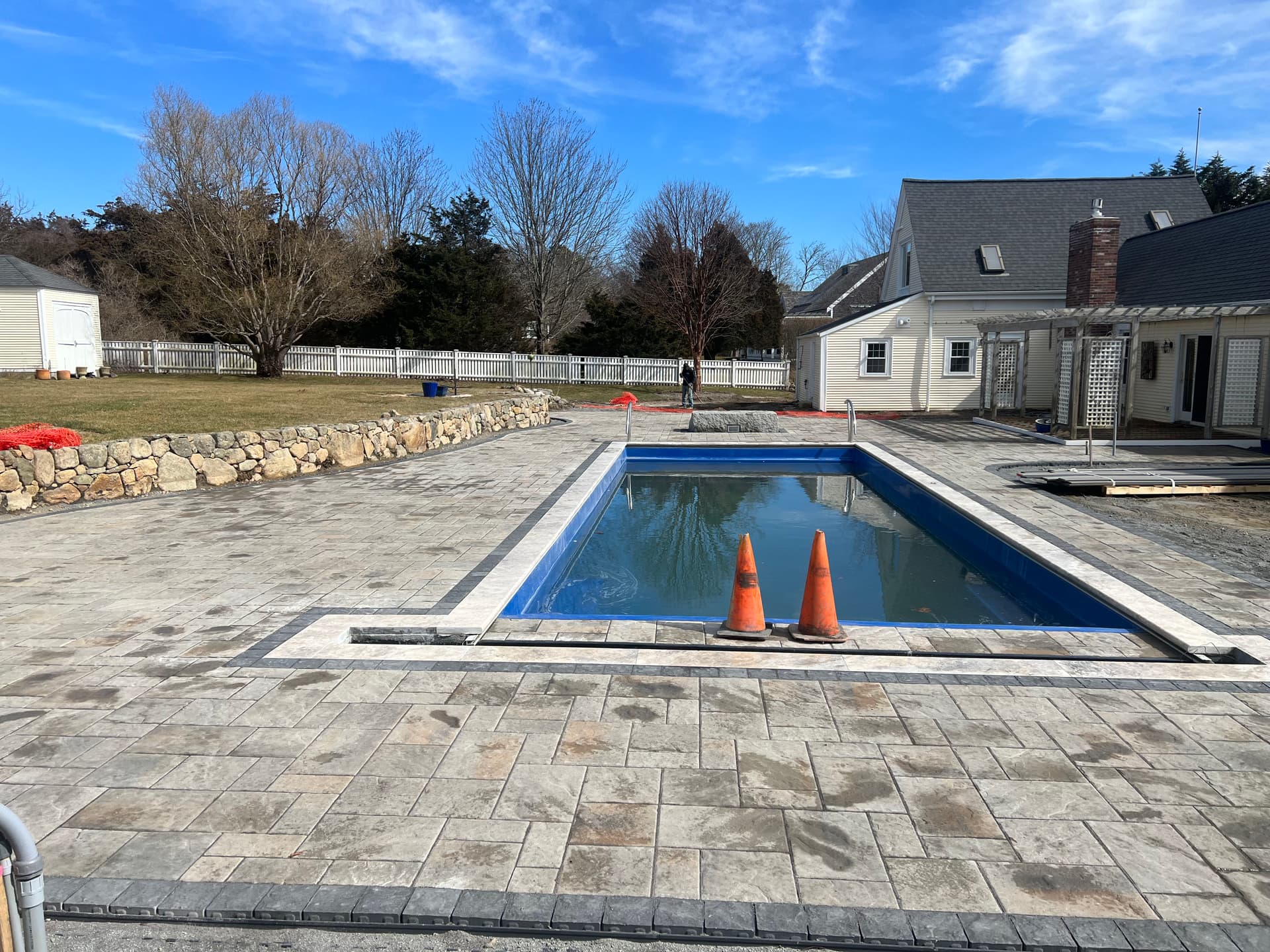 Paver Pool Patio with Fire Pit Built to Last image