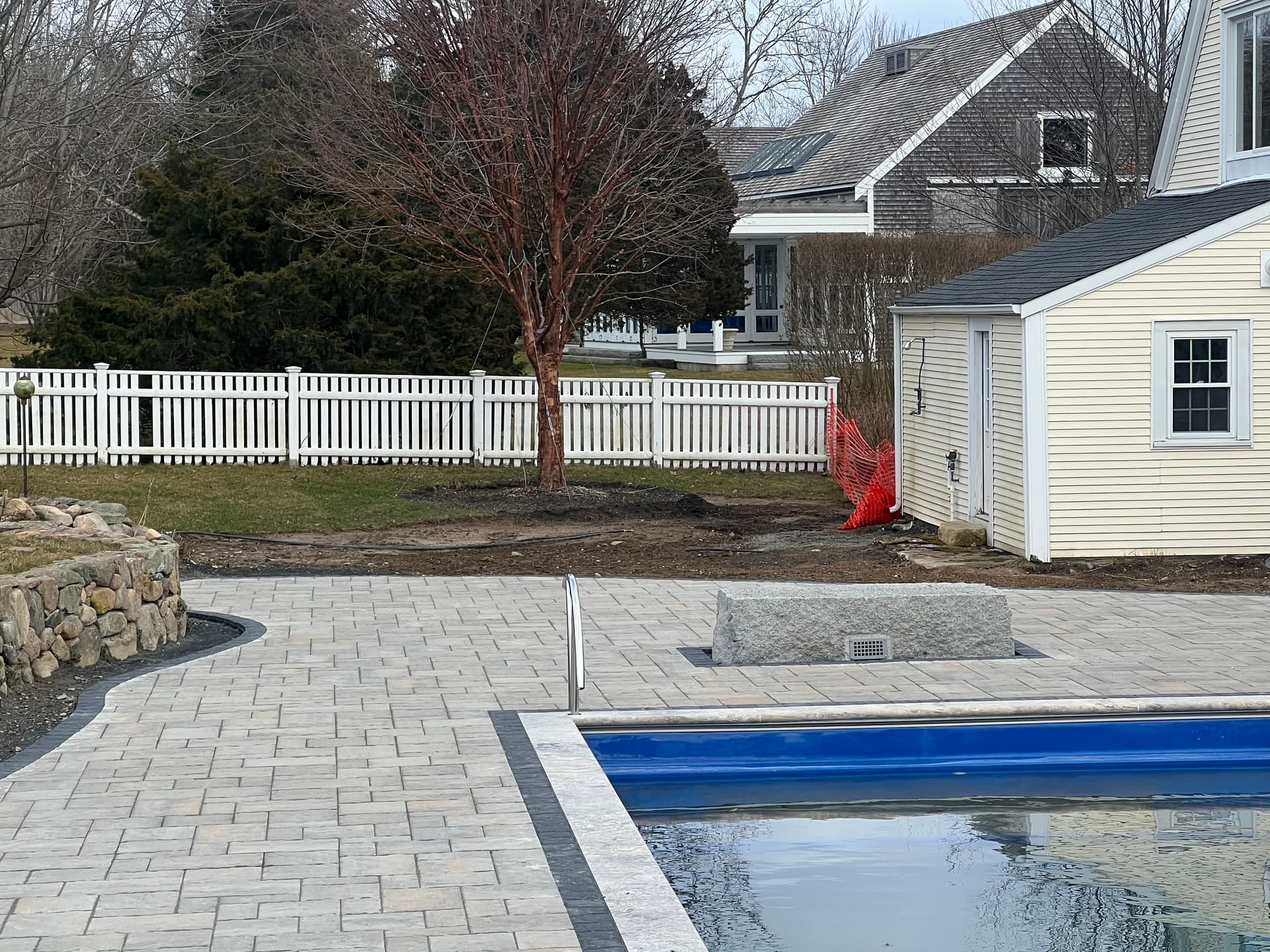 Gallery photos for Paver Pool Patio with Fire Pit Built to Last: Image #1