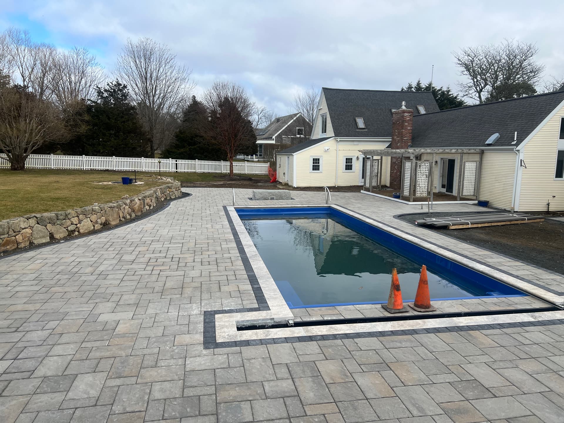 Gallery photos for Paver Pool Patio with Fire Pit Built to Last: Image #2