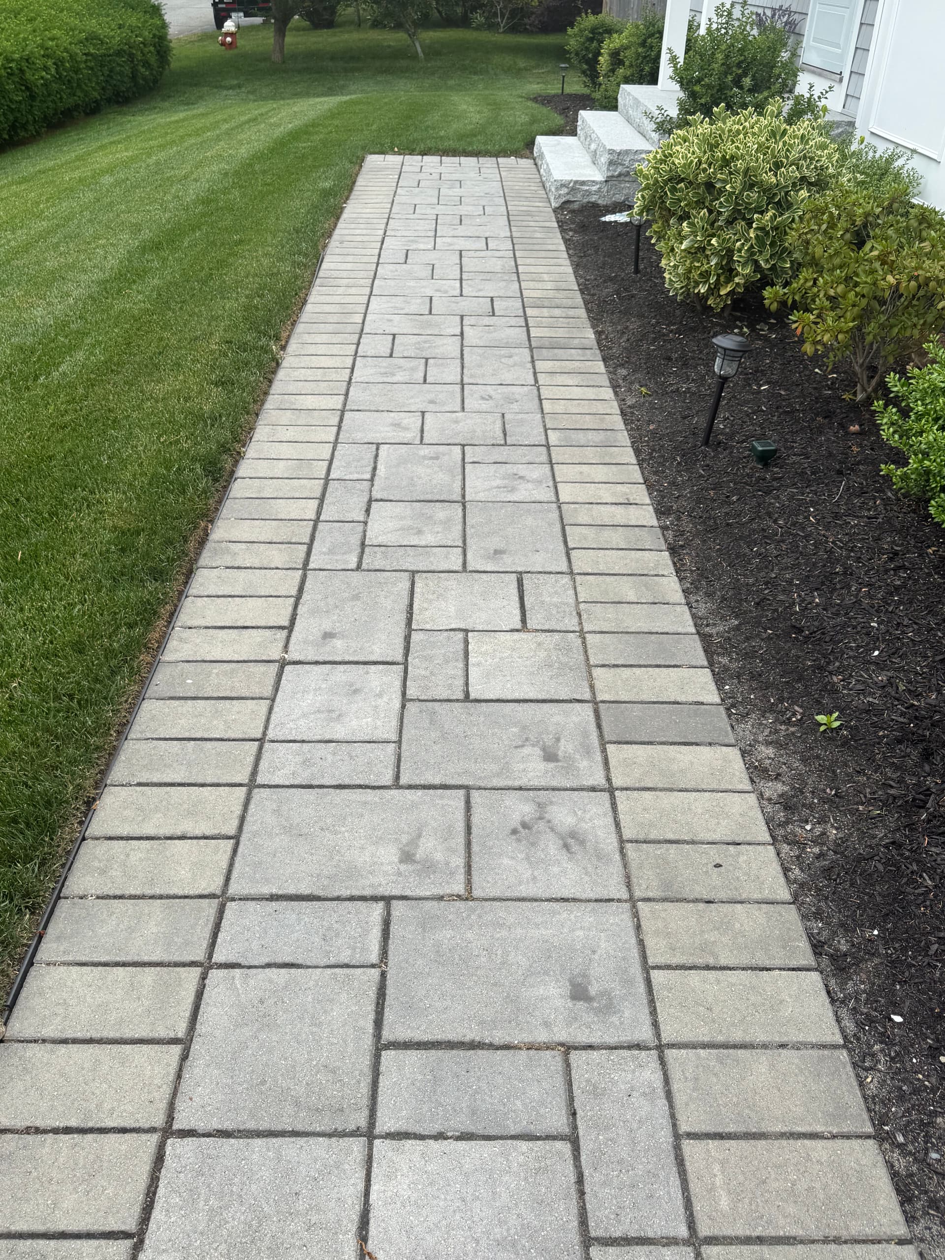 Gallery photos for Granite Steps and Paver Walkway Installation in Dennis MA: Image #1
