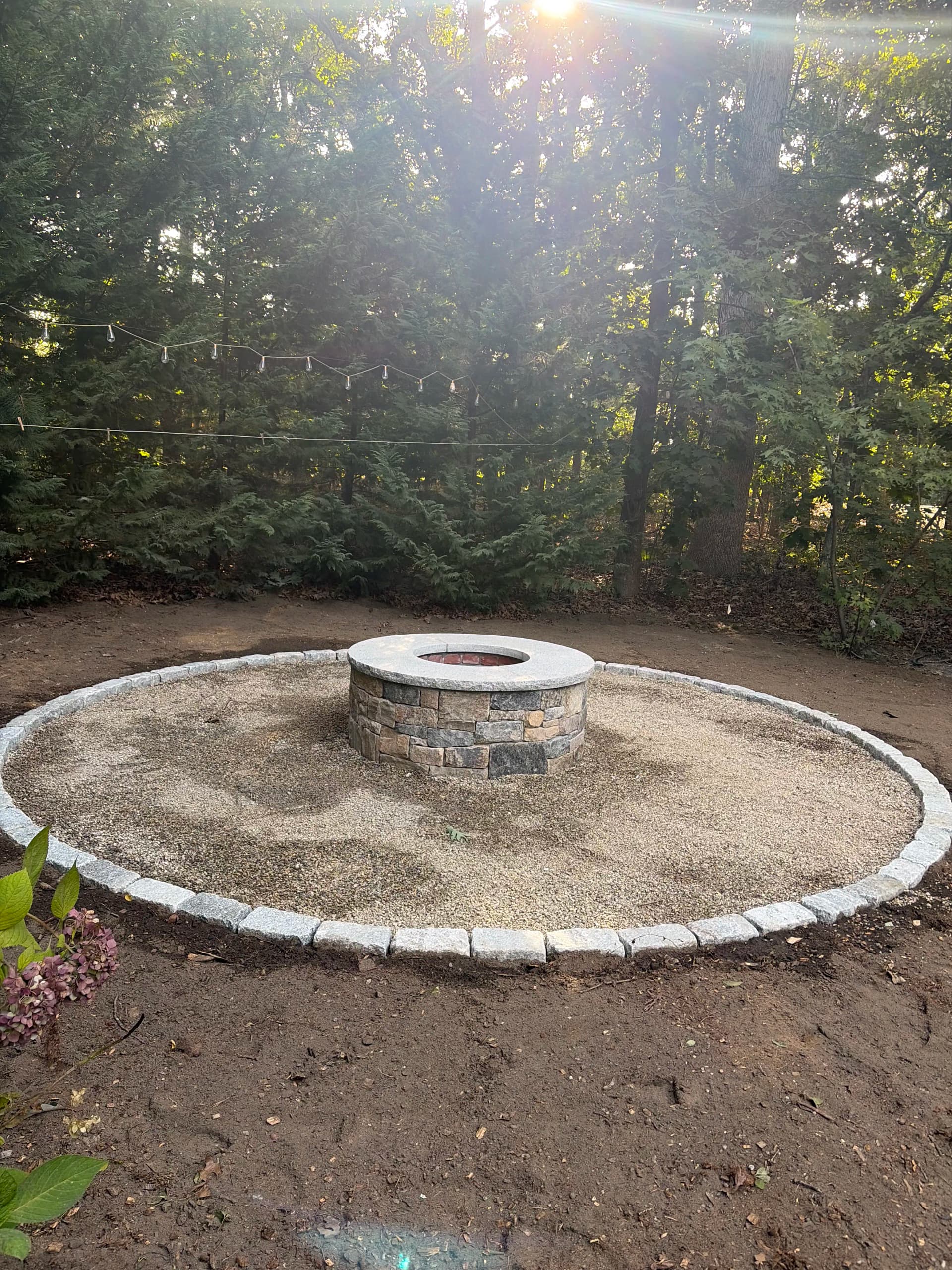 Custom Masonry Fire Pit Build in Eastham image