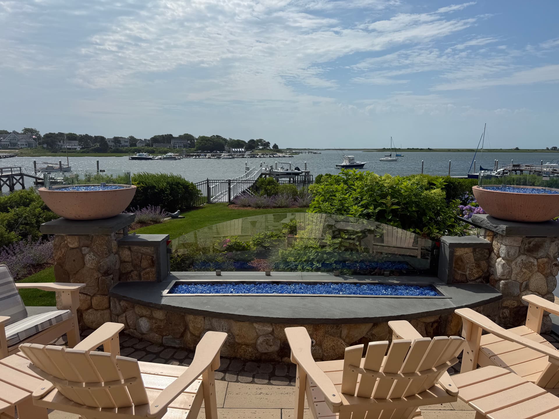 Gallery photos for Custom Fire Pit Patio Built Overlooking Bass River: Image #2
