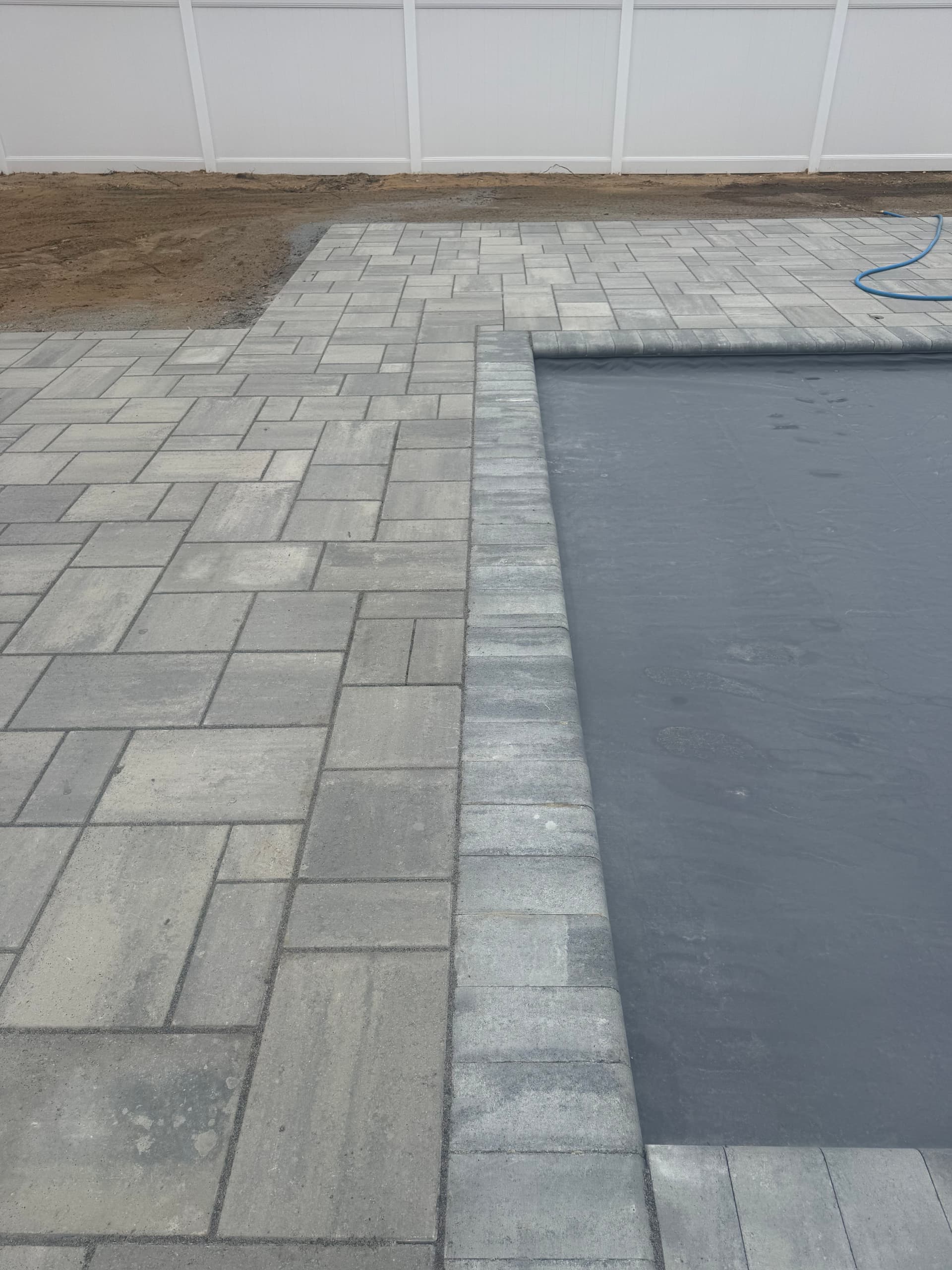 Paver Pool Patio Build Completed in Harwich image