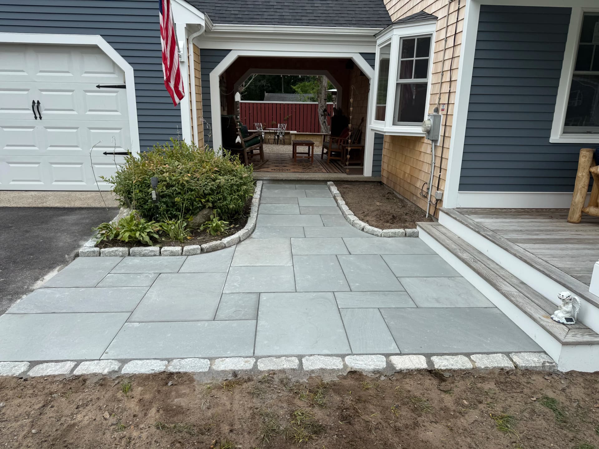 Gallery photos for Bluestone Walkway with Granite Edging in Barnstable MA: Image #2